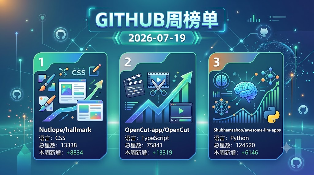 封面图_GITHUB周榜单_2026-07-19