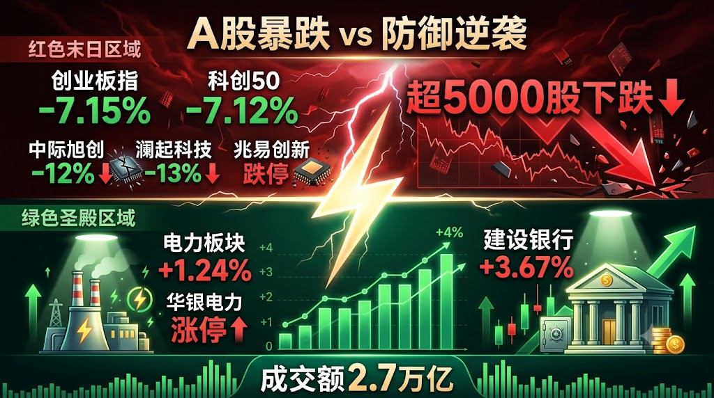 A股暴跌与防御逆袭